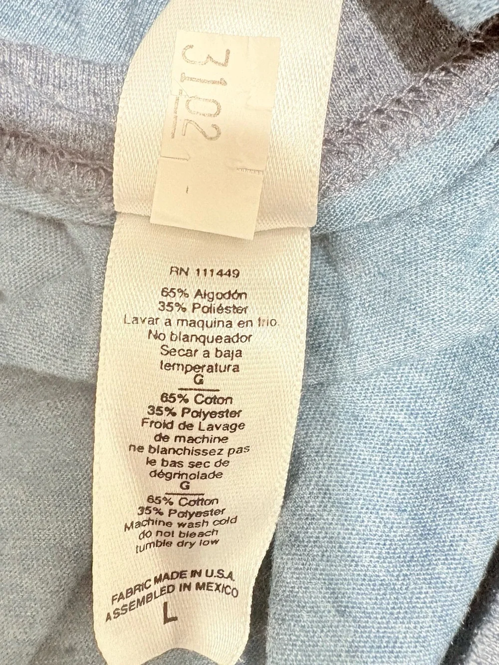 Next Level Apparel light blue heather vintage graphic ringer tee